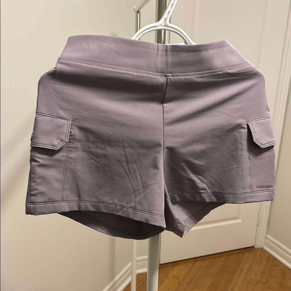 Calvin Klein Lavender Athletic Shorts with Cargo Pockets